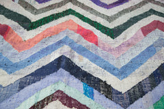6x9.5 Vintage Rag Rug Carpet // ONH Item ee002106 Image 3