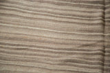 Vintage Moroccan Kilim rug with natural brown and light coffee striated stripes.