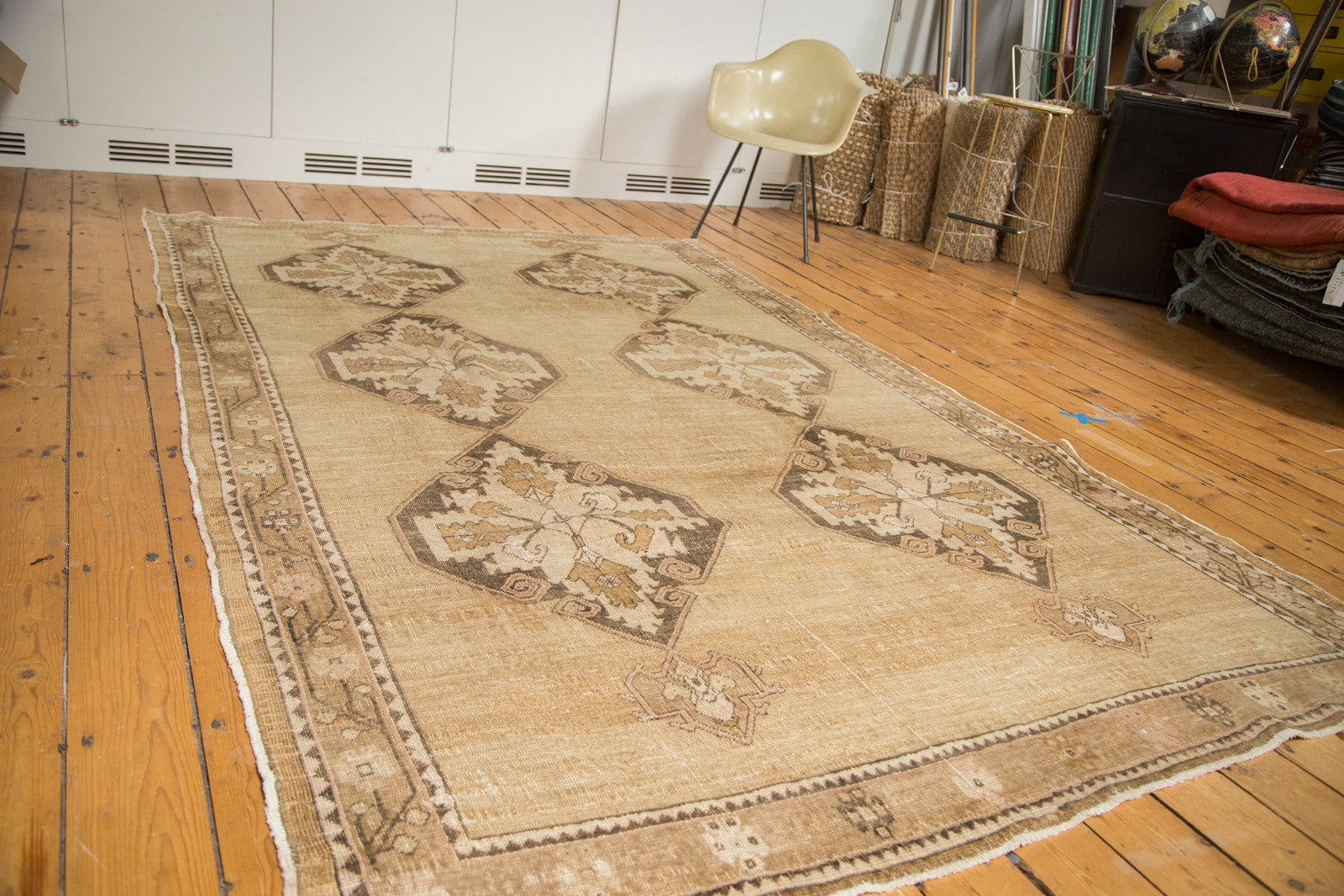 6.5x11 Vintage Oushak Distressed Carpet // ONH Item ee002133 Image 1