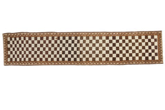 2x9.5 Vintage Checkered Oushak Rug Runner // ONH Item ee002138