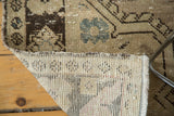 Hand-knotted foundation and secured edge of the Vintage Oushak rug.