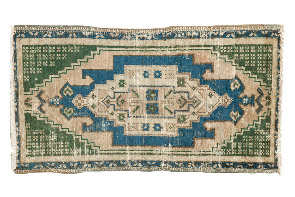 1.5x3 Vintage Oushak Distressed Rug Mat Runner // ONH Item ee002194