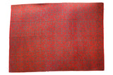 Modern contemporary Turkish Kilim, black cherry red with dark charcoal endless knot motif.
