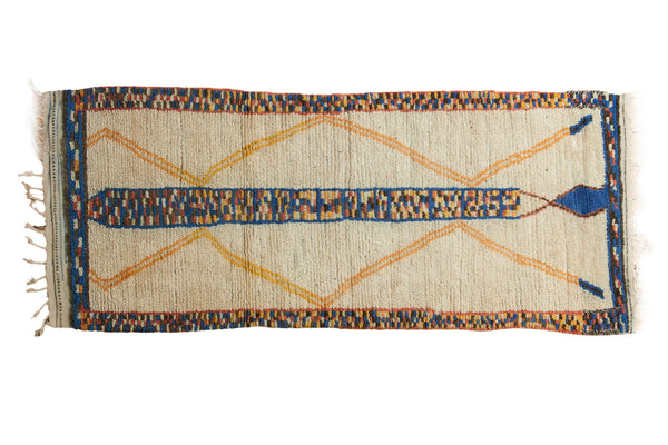 3.5x8 Vintage Moroccan Rug Runner // ONH Item ee002246