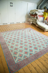  Vintage Dhurrie Square Carpet / Item ee002323 image 5