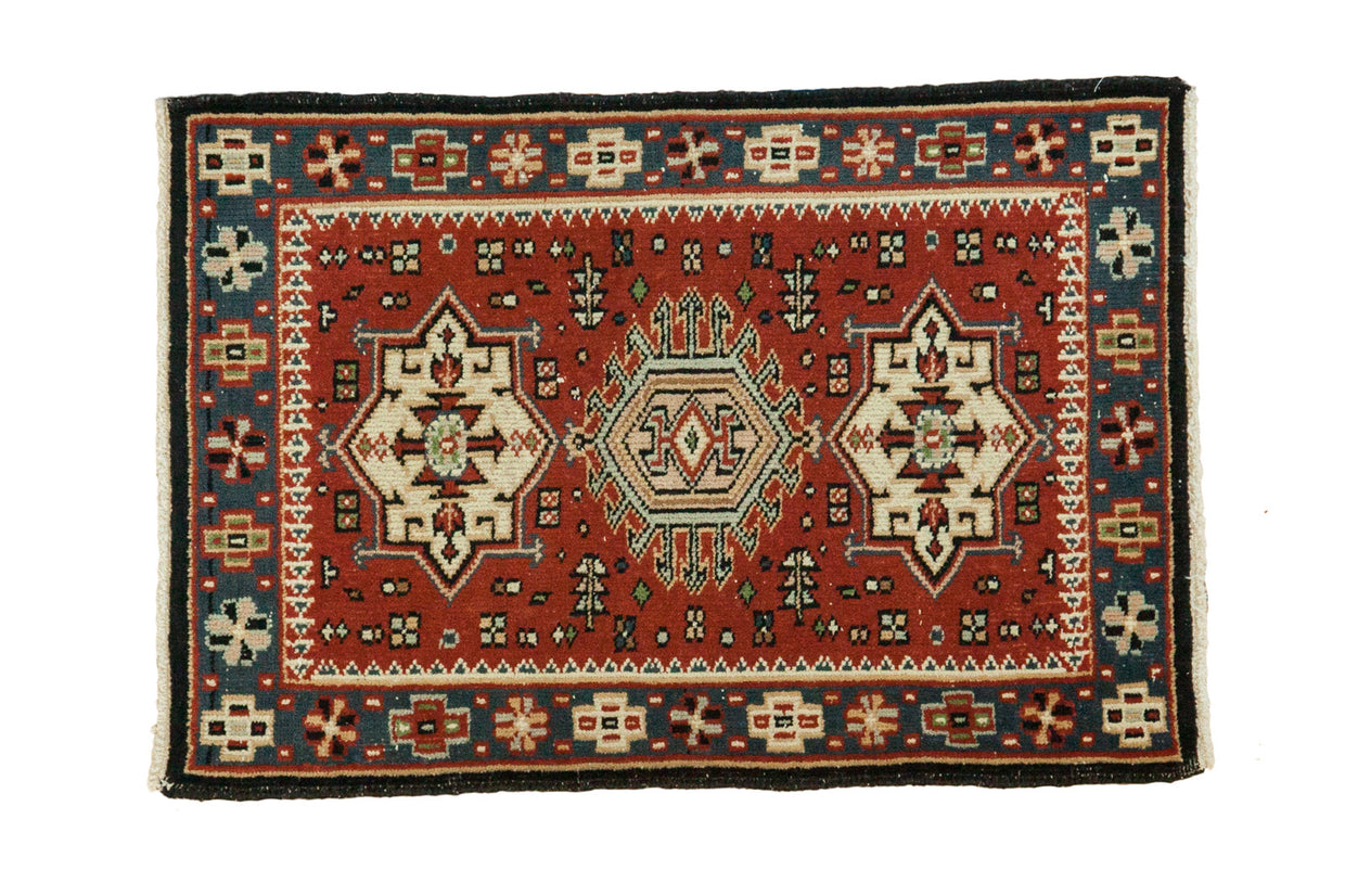 2x2.5 Vintage Persian Style Square Rug Mat // ONH Item ee002336