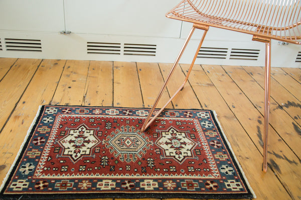 2x2.5 Vintage Persian Style Square Rug Mat // ONH Item ee002336 Image 1