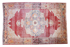 9x14 Vintage Distressed Oushak Carpet // ONH Item ee002356