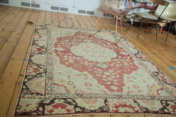  Vintage Distressed Oushak Rug / Item ee002358 image 2