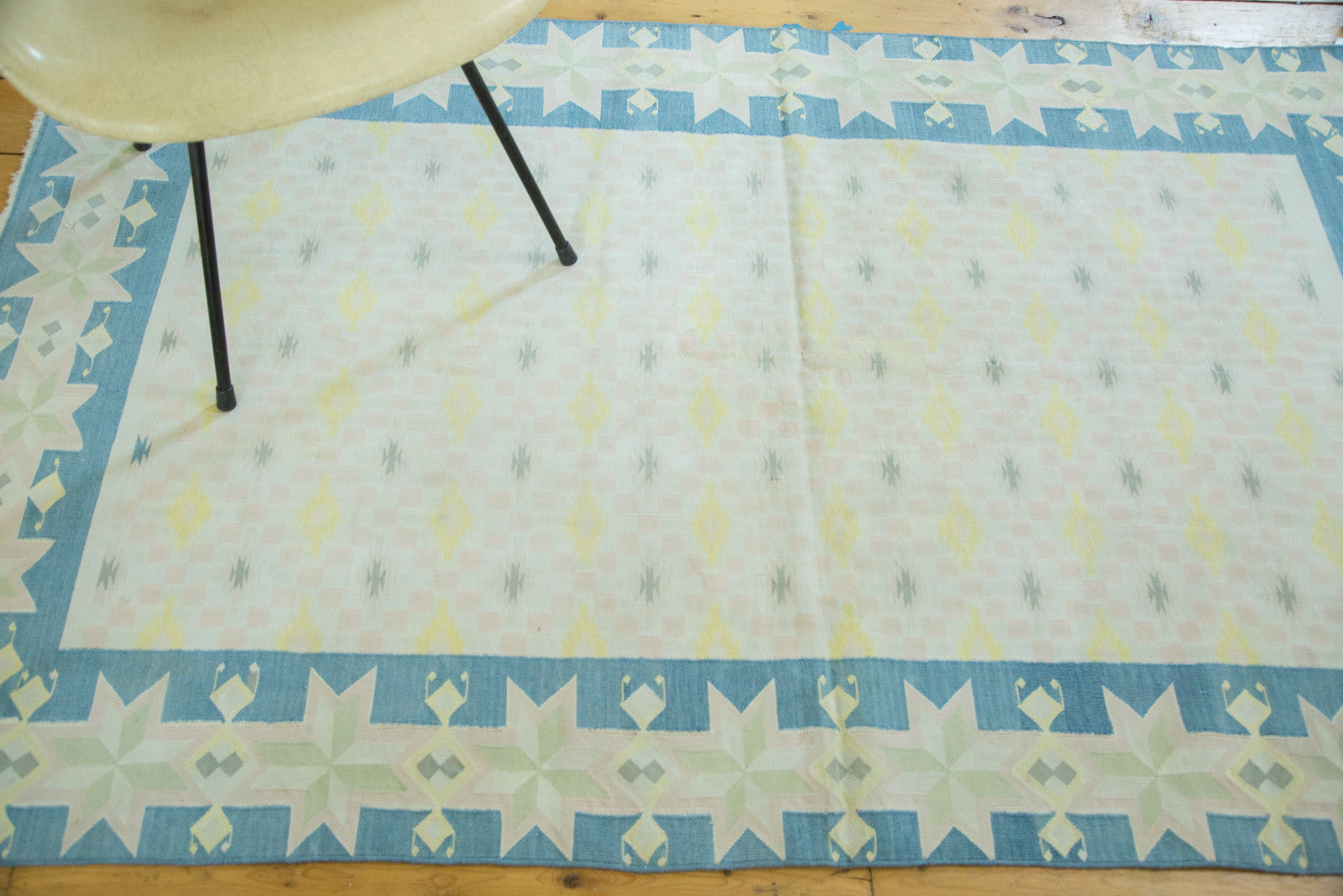 4x6.5 Vintage Cotton Dhurrie Rug // ONH Item ee002361 Image 1