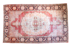 7.5x12.5 Vintage Distressed Oushak Carpet // ONH Item ee002371