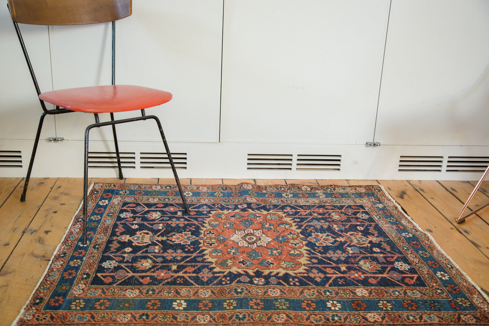 3.5x4 Vintage Distressed Heriz Square Rug // ONH Item ee002381 Image 1