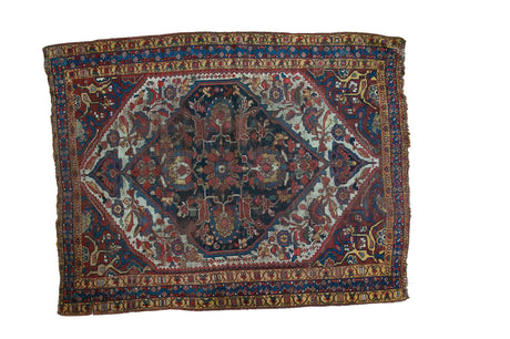 5x6.5 Antique Distressed Qashqai Rug // ONH Item ee002394