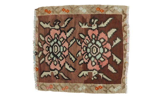 2x2.5 Vintage Kilim Square Rug Mat // ONH Item ee002402