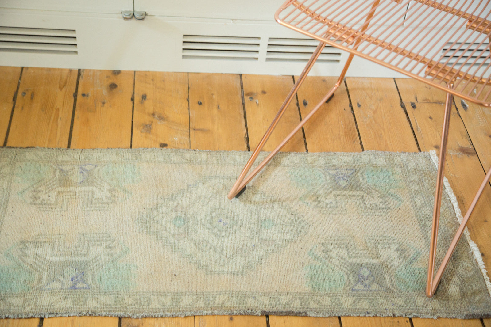 1.5x3.5 Vintage Distressed Oushak Rug Runner // ONH Item ee002431 Image 1