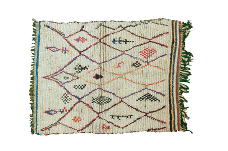 4x5 Vintage Moroccan Square Rug // ONH Item ee002490