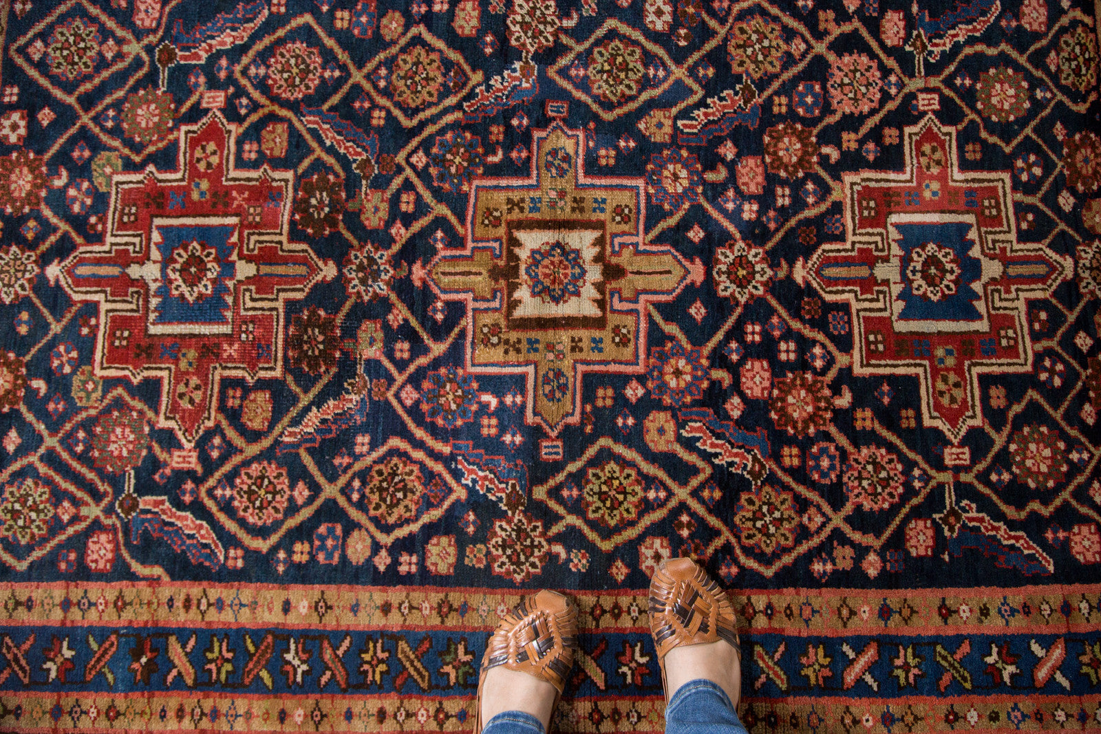 4x5.5 Vintage Persian Heriz Rug // ONH Item ee002497 Image 1