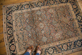 Intricate Herati motif with sickle leaves in pale rust and inky blue.