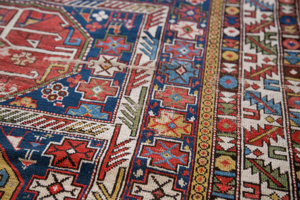 4x5.5 Distressed Antique Shirvan Rug // ONH Item ee002508 Image 3