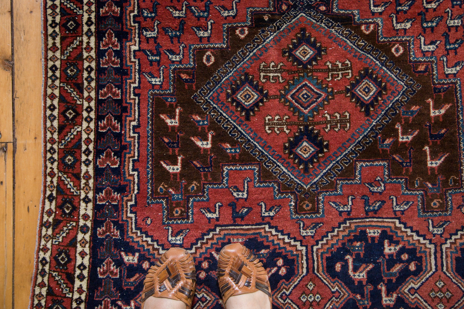 3.5x5 Vintage Persian Afshar Rug // ONH Item ee002520 Image 1