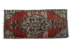 1.5x3.5 Vintage Oushak Rug Mat // ONH Item ee002581