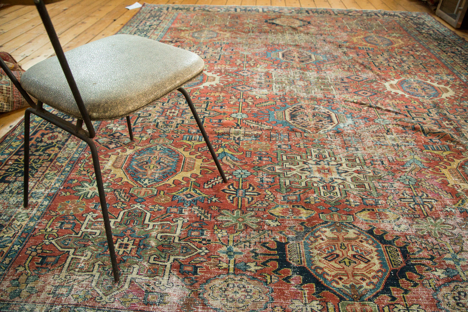 Distressed Vintage Karaja Carpet