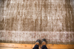 7.5x13.5 Distressed Vintage Mahal Carpet // ONH Item ee002596 Image 1