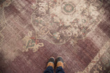  Distressed Vintage Oushak Carpet / Item ee002600 image 2