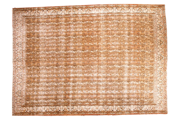 10'2" x 14'5" Distressed Vintage Qom Carpet / Item ee002602 image 1