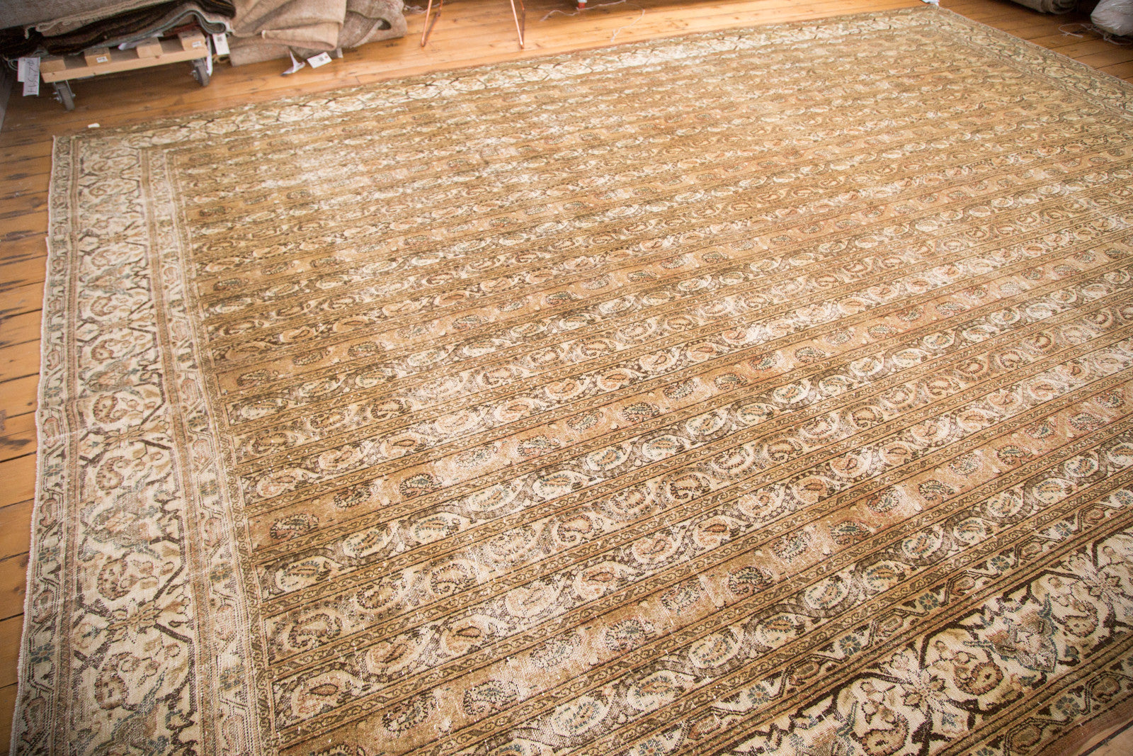  Distressed Vintage Qom Carpet / Item ee002602 image 2