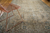 Distressed Vintage Oushak Carpet