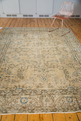 Distressed Vintage Oushak Carpet