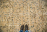 Distressed Vintage Oushak Carpet