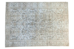 Distressed Vintage Oushak Carpet