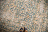 Distressed Vintage Oushak Carpet
