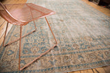 Distressed Vintage Oushak Carpet