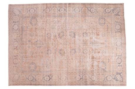 Distressed Vintage Oushak Carpet