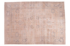 Distressed Vintage Oushak Carpet