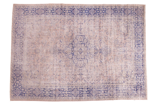 Distressed Vintage Oushak Carpet