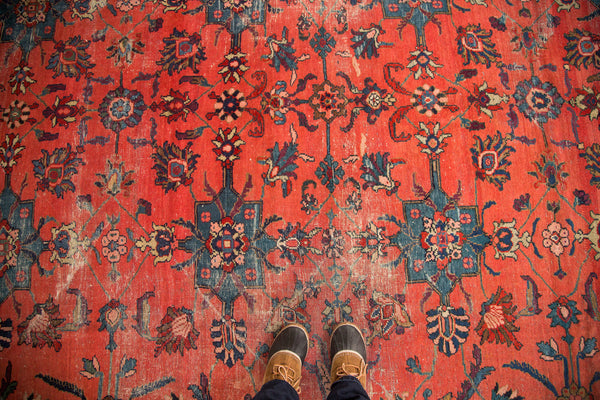  Distressed Vintage Mahal Carpet / Item ee002632 image 2