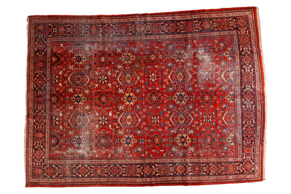 Distressed Vintage Mahal Carpet