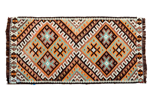 2x3.5 Vintage Kilim Rug Mat // ONH Item ee002637