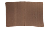 Handwoven vintage Moroccan Kilim rug, solid chocolate brown natural wool, 4'6