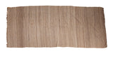 Vintage Moroccan Kilim runner, hand woven, circa 1980s, with striated natural brown and beige tones.
