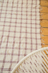 4x6.5 Vintage Moroccan Plaid Textile Throw Rug // ONH Item ee002670 Image 3