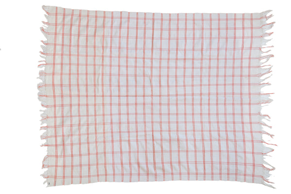 4x5 Vintage Moroccan Plaid Textile Throw Rug // ONH Item ee002672