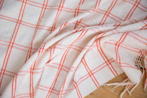 4x5 Vintage Moroccan Plaid Textile Throw Rug // ONH Item ee002672 Image 5