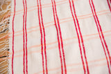4x6.5 Vintage Moroccan Plaid Textile Throw Rug // ONH Item ee002673 Image 3