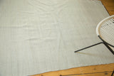 Handwoven silver platinum vintage reversible rug with subtle herringbone weave.