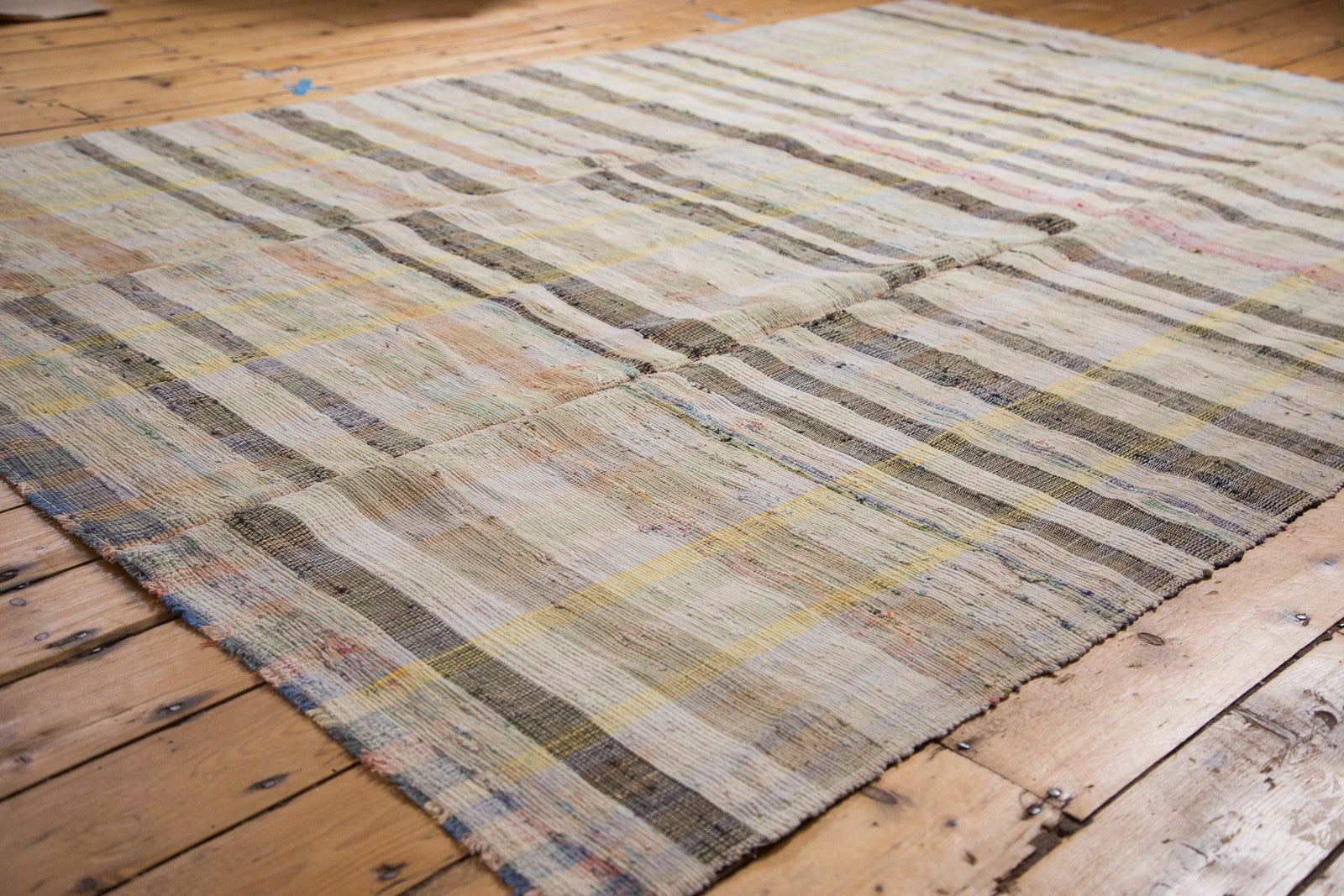 6.5x9.5 Vintage Rag Carpet // ONH Item ee002680 Image 1